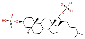 5b-Cholestane-3b,21-diol disulfate